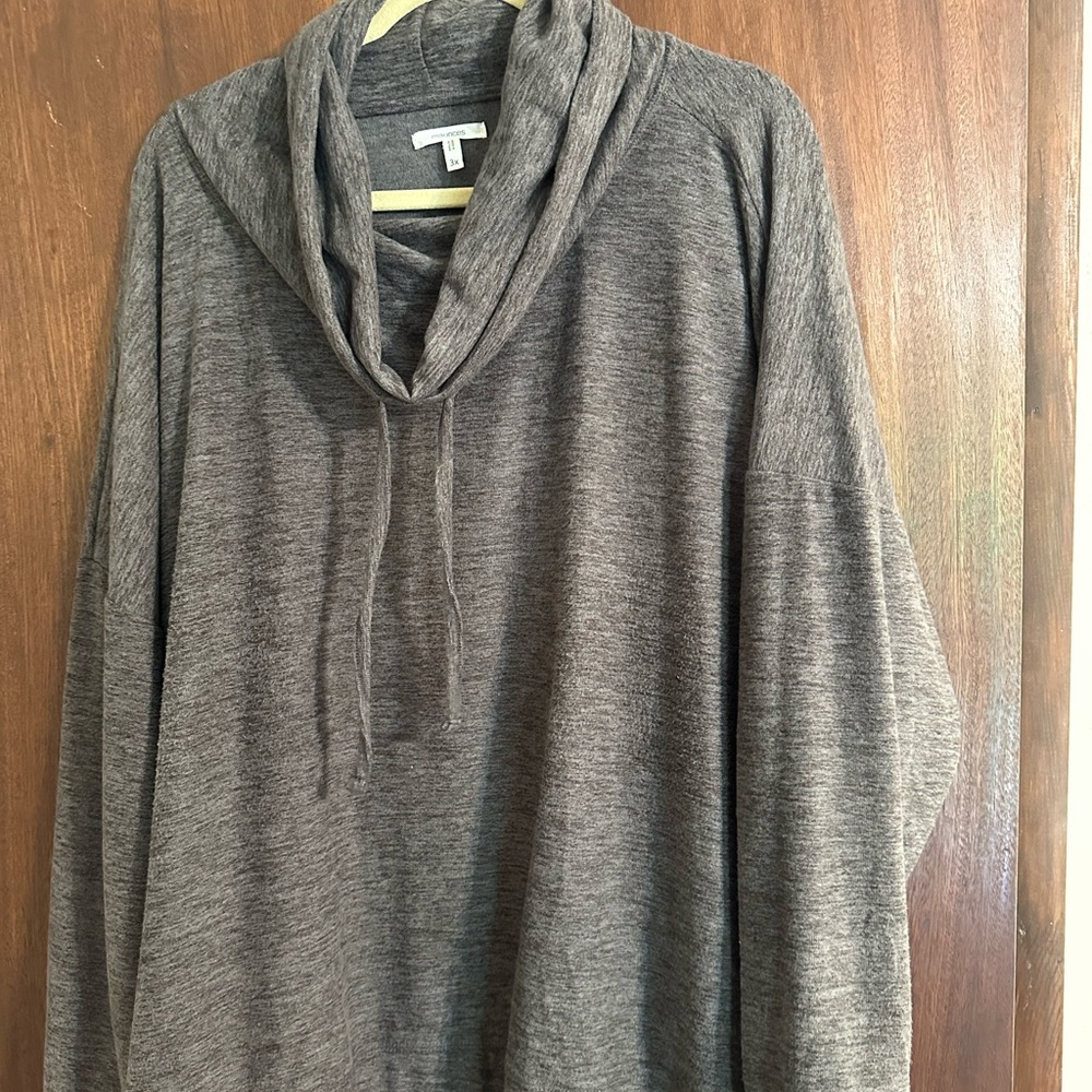 Maurices Heathered Gray Cowl Neck Sweater